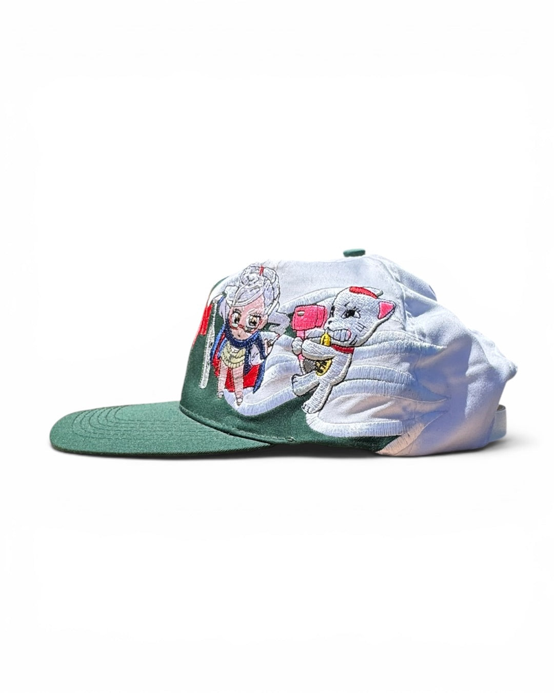 White with Green Brim Vintage - Dandadan Hat