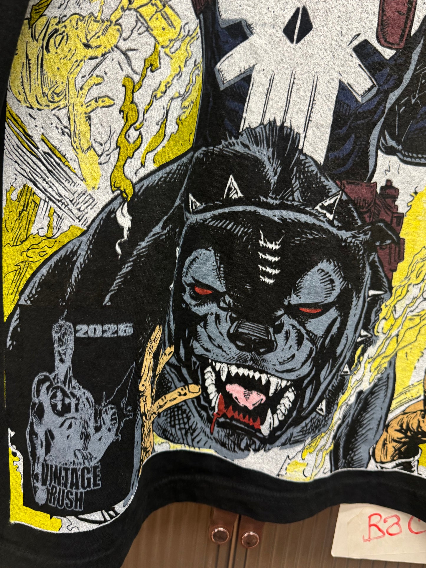 Black - Punisher Solo Flames & the Punisher Pit bull