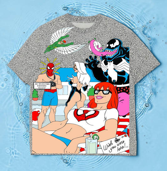 Elephant Print - Spidy Wish front - king pin and friends back