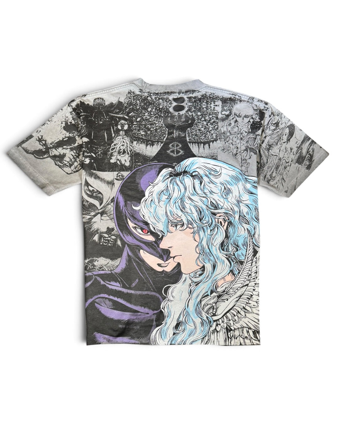 Black Oil Wash - Griffith Manga Panels Mega Print - Shirt