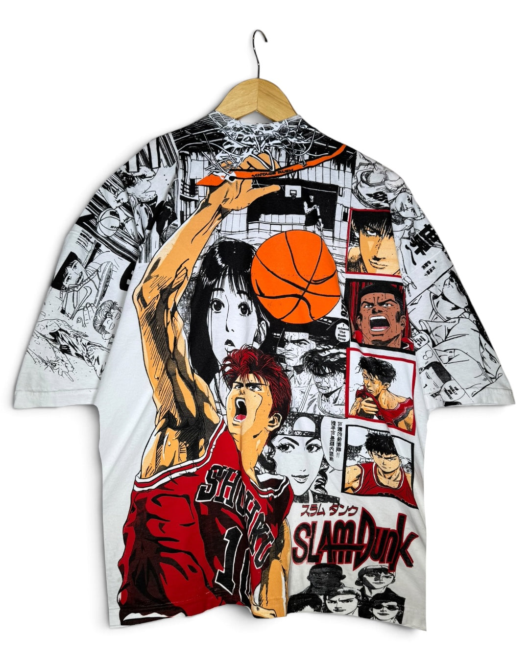 White - SlamDunk Manga Panels Mega Print - Shirt