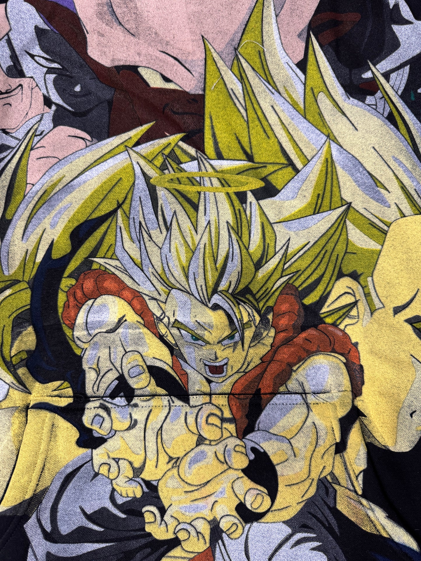 Black- Large - Dragon Ball Z Hoodie featuring Super Saiyan Goku