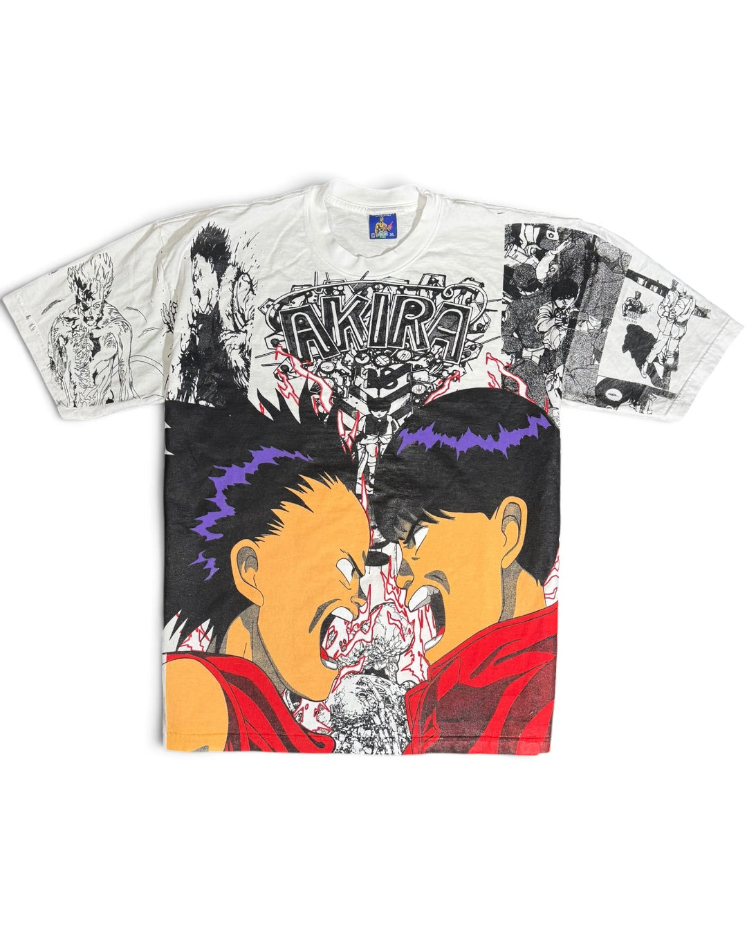 White - Akira Manga Panel Mega Print - Shirt