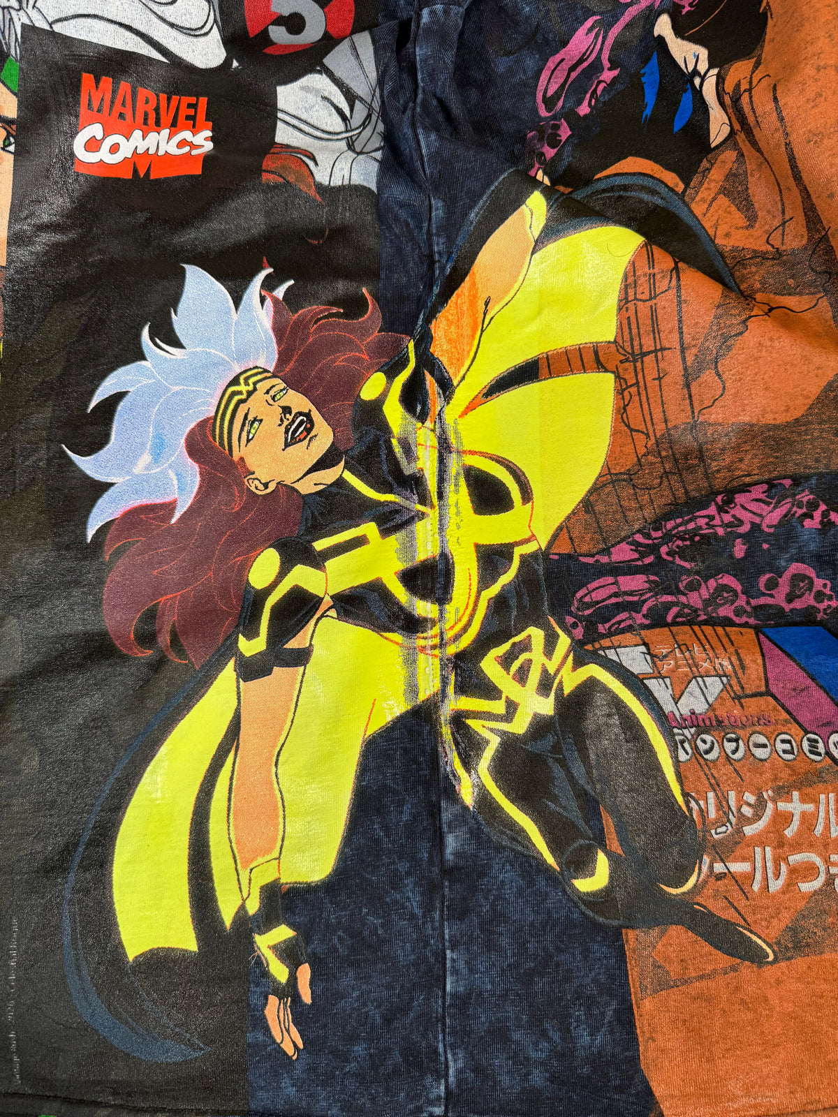 Dark Blue Acid Wash - X-Men - Celestial Rouge Sides - 360 Shirt