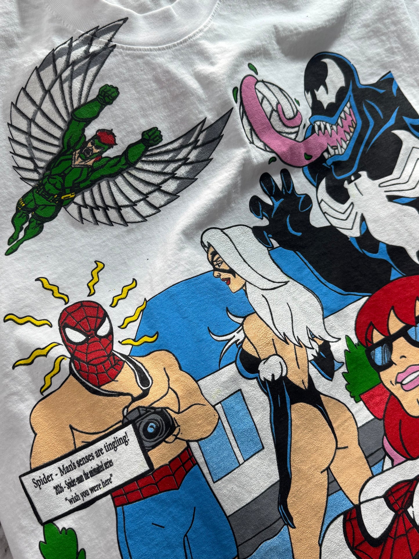 White - king pin and friends back front - Spidy Wish back