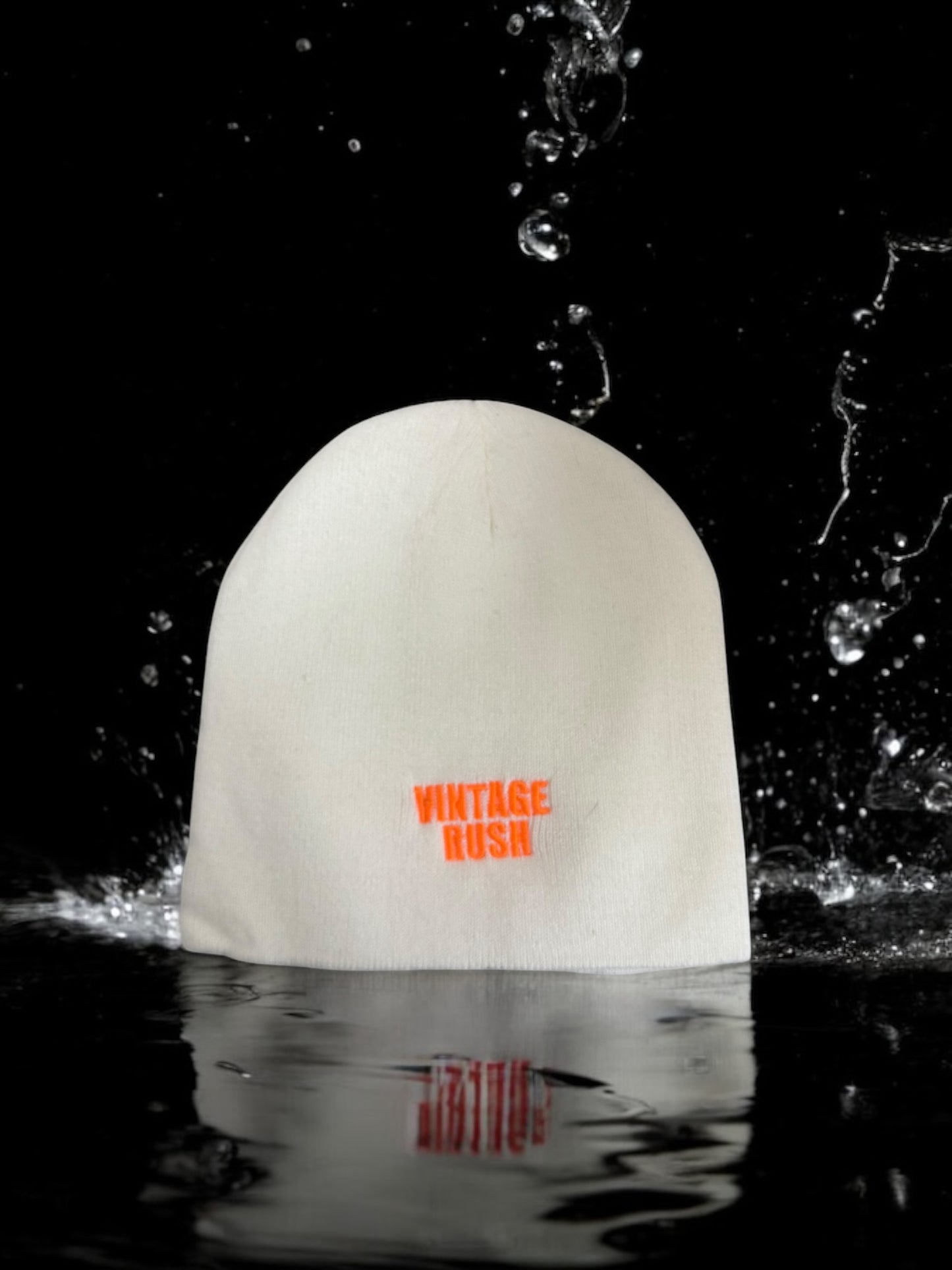 White ghost rider beanie