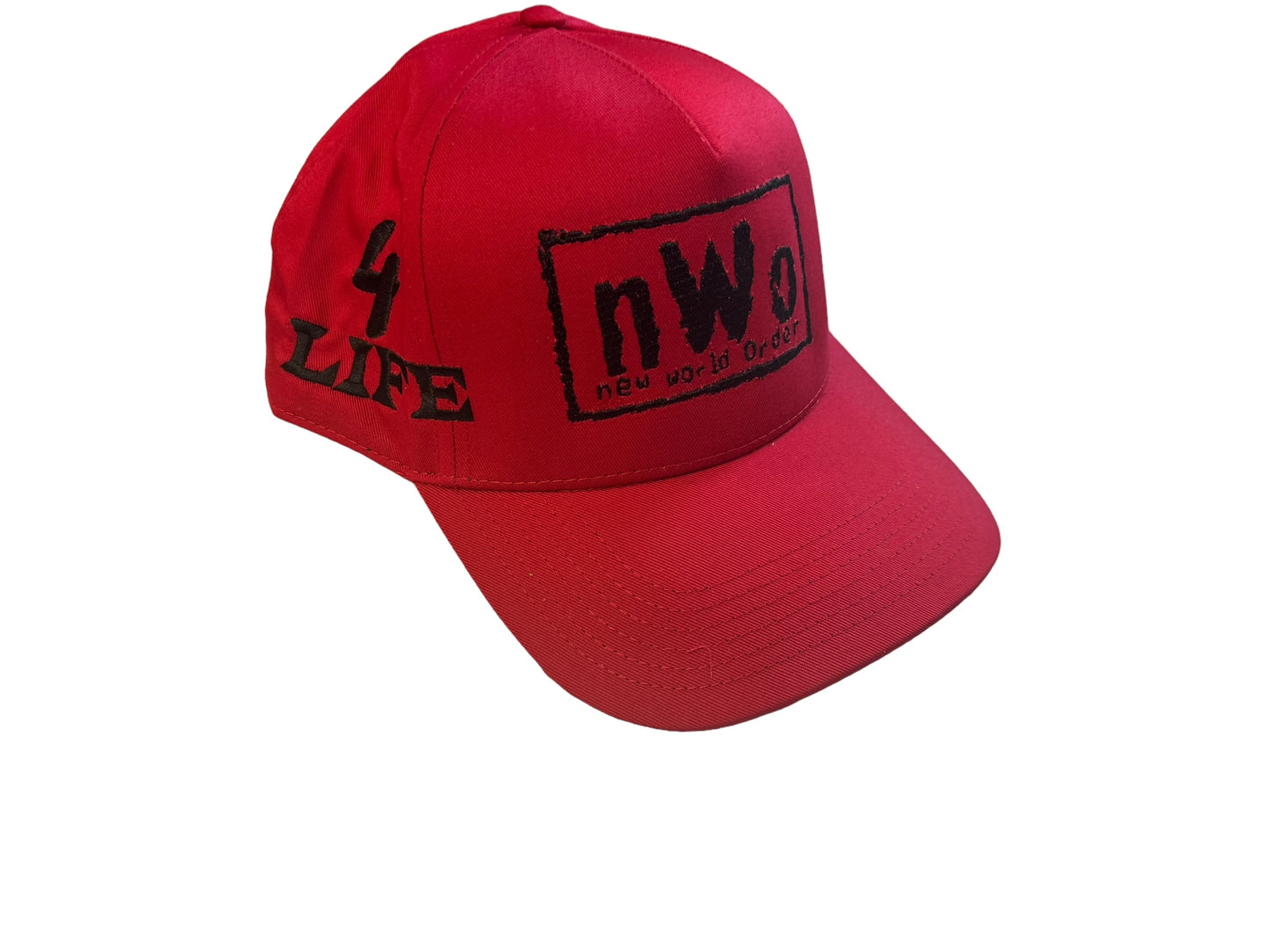 5 Pane Wolf Pack Hat -red