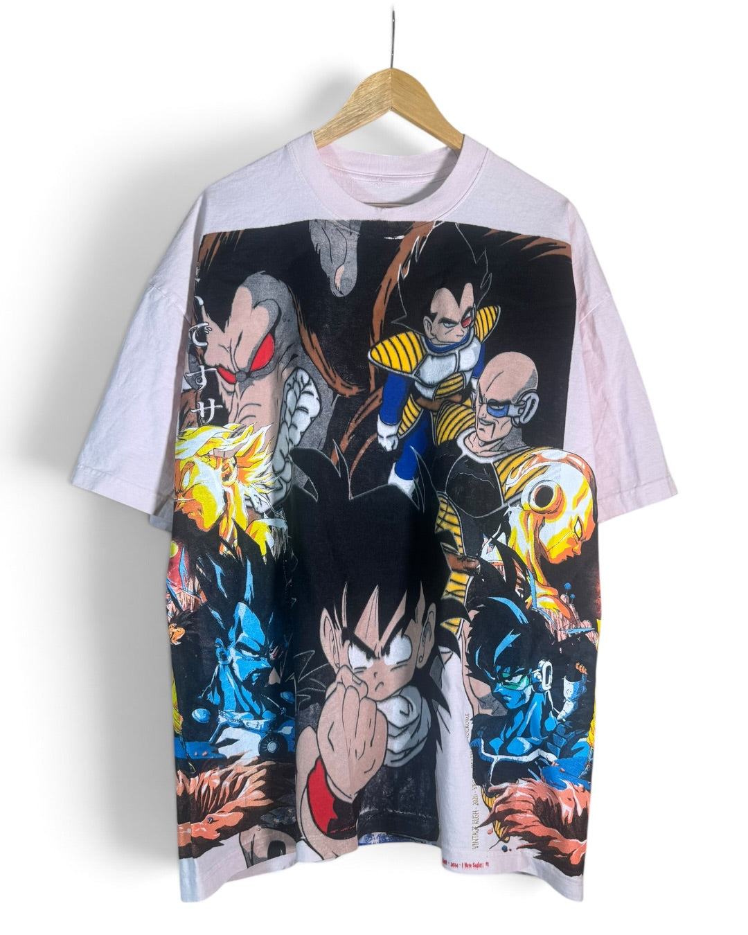 Pink - Vegeta’s Death Monochrome Sides - Gohan I hate Saiyan Front - Over 9000 Vegeta - 360 Shirt