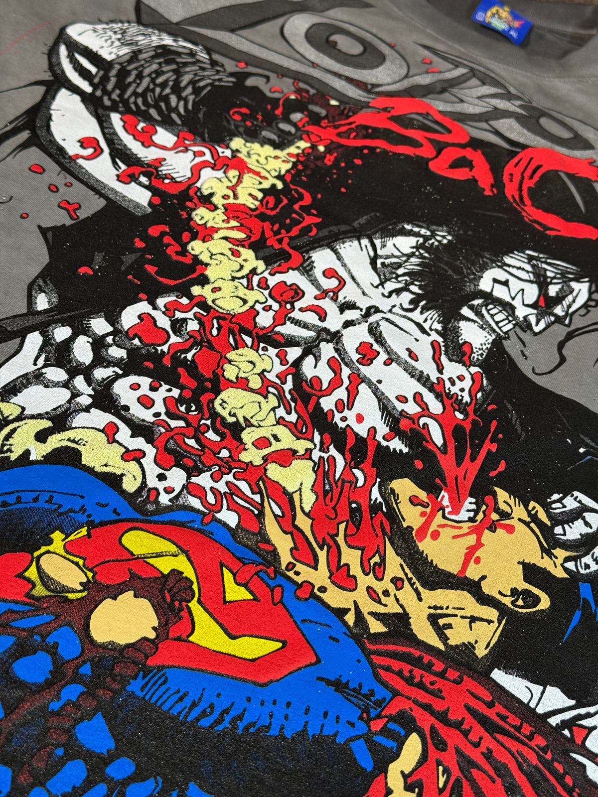 Black Oil Wash - Lobo Wins Front - Spine Ripped Back