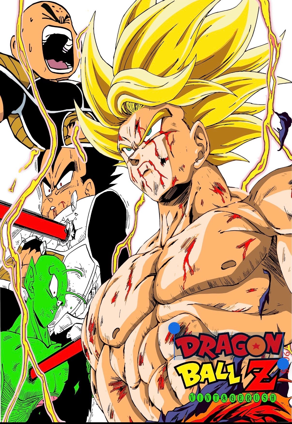 Black Hoodie - Goku SSJ Front &  Lord Freiza back