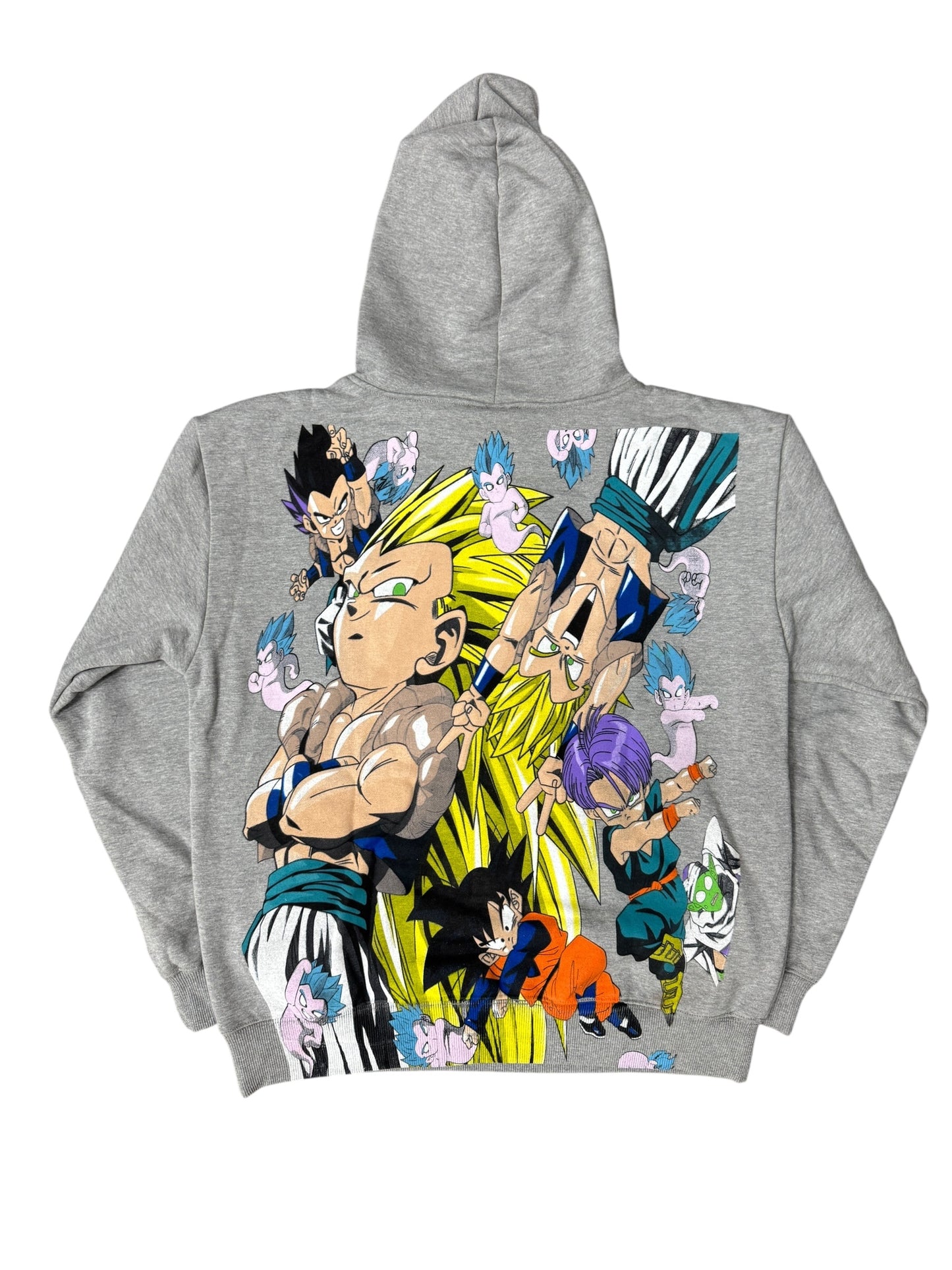 Gray - Large - Dragon Ball Z Hoodie featuring Super Saiyan Goku