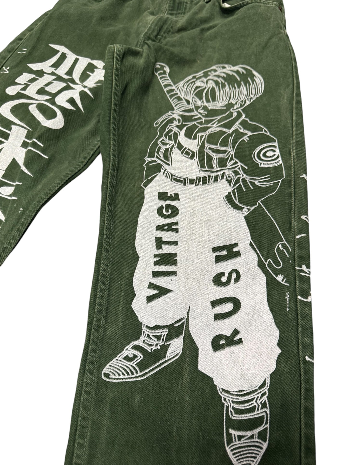 Green -Vintage Future Denim Jeans