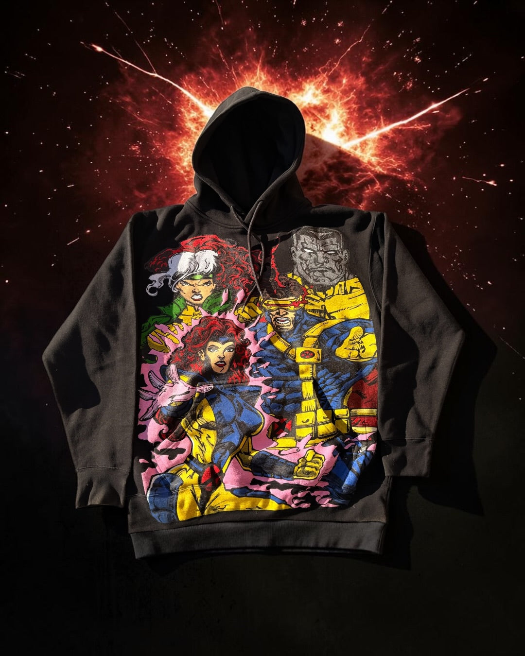 Black Hoodie - X-Men Team Front & Beast & Gambit back