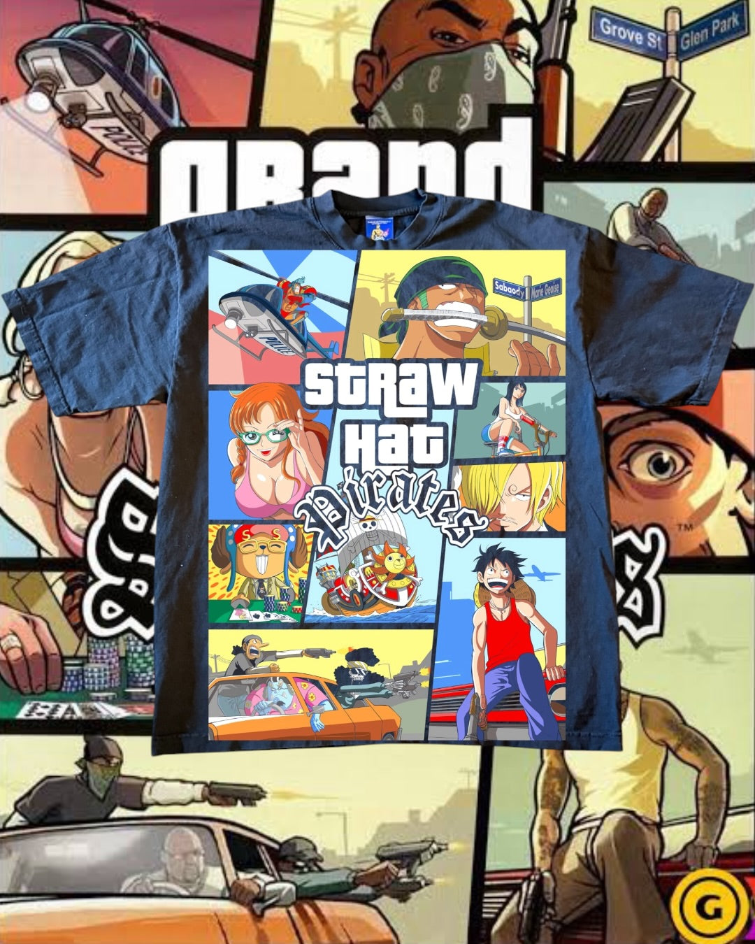 Black - One Piece GTA Cover Front - Back Cover