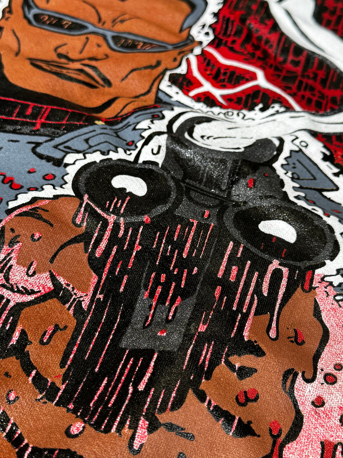 Distress Tan - Bloody Rain Blade Front - Thunder Rain Blade Back