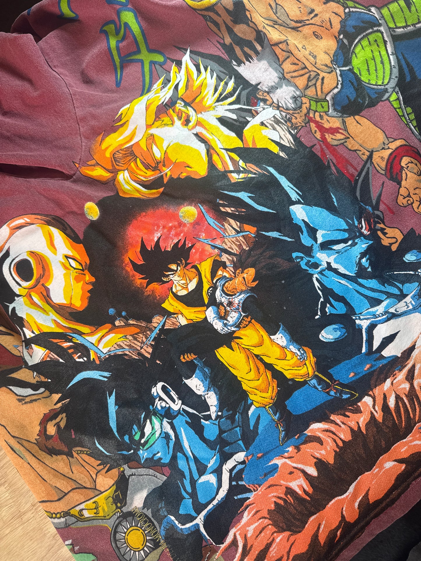 Faded Red - Vegeta’s Death Monochrome Sides - Vegeta’s Death Front - Bardock vs King Vegeta Back - 360 Shirt