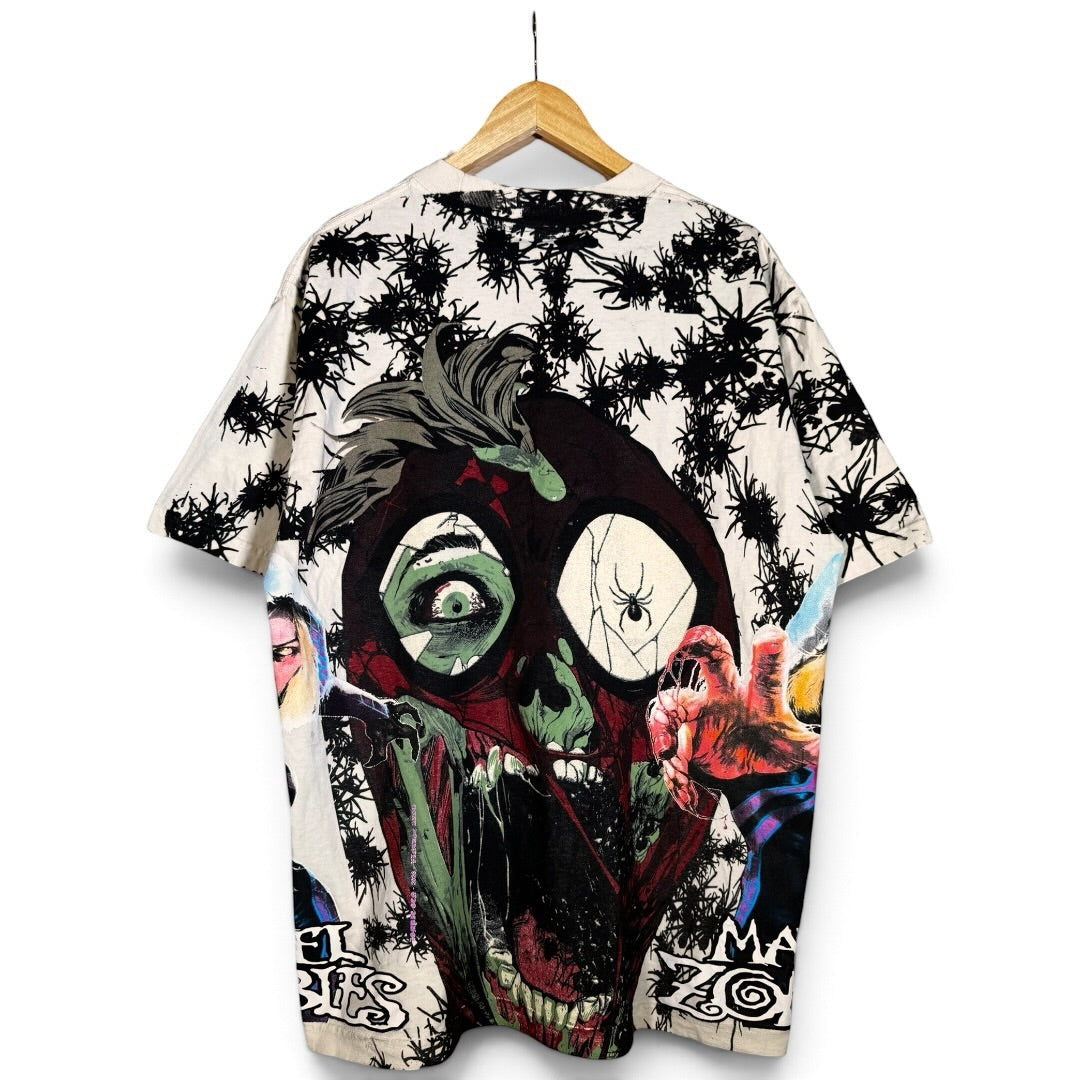 Cream - Zombie Spiderman Front and Back - Marvel Zombies Side - 360 Shirt