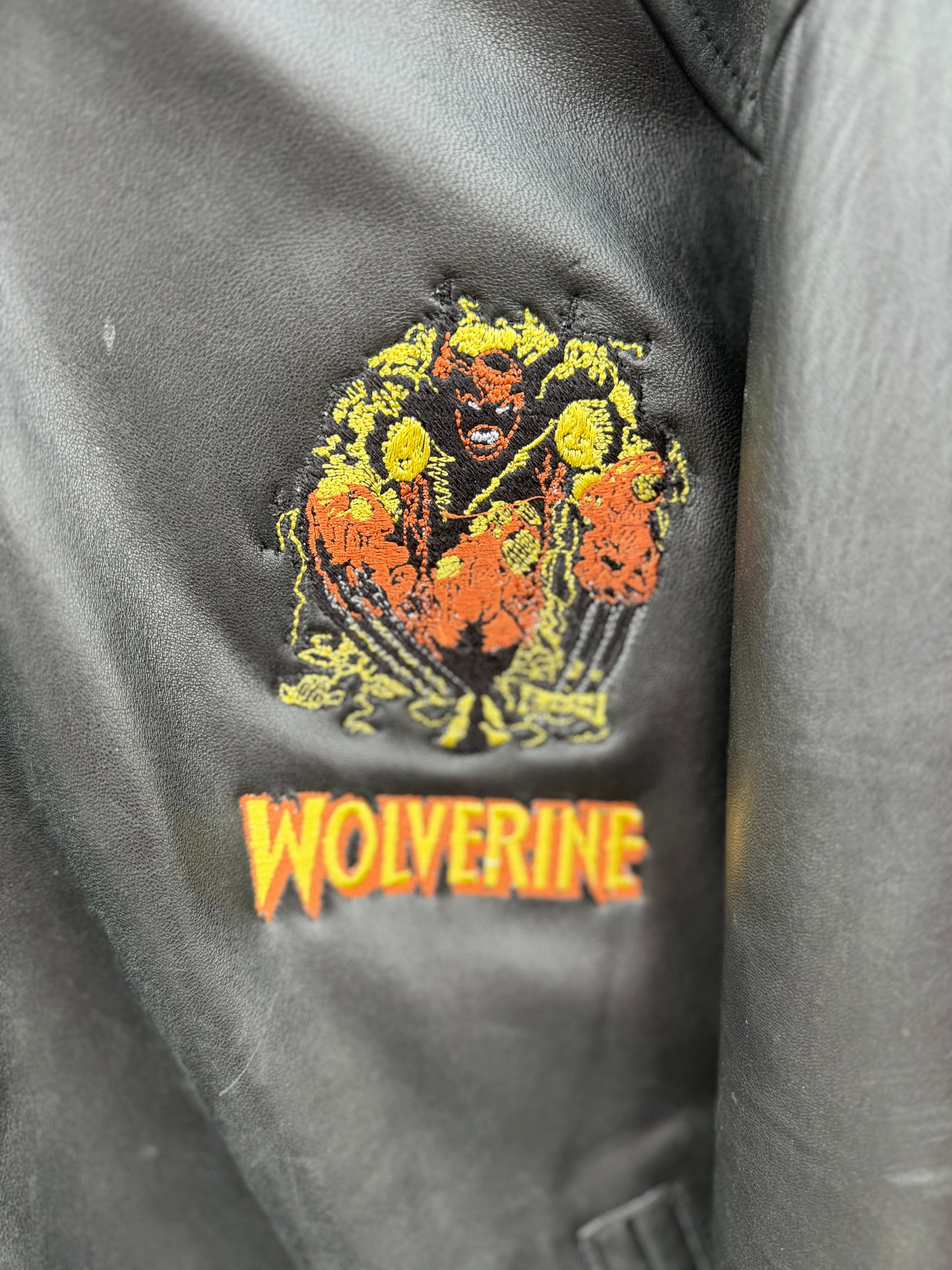 Vintage leather Sam Keith Wolverine jacket marvel comics  X men