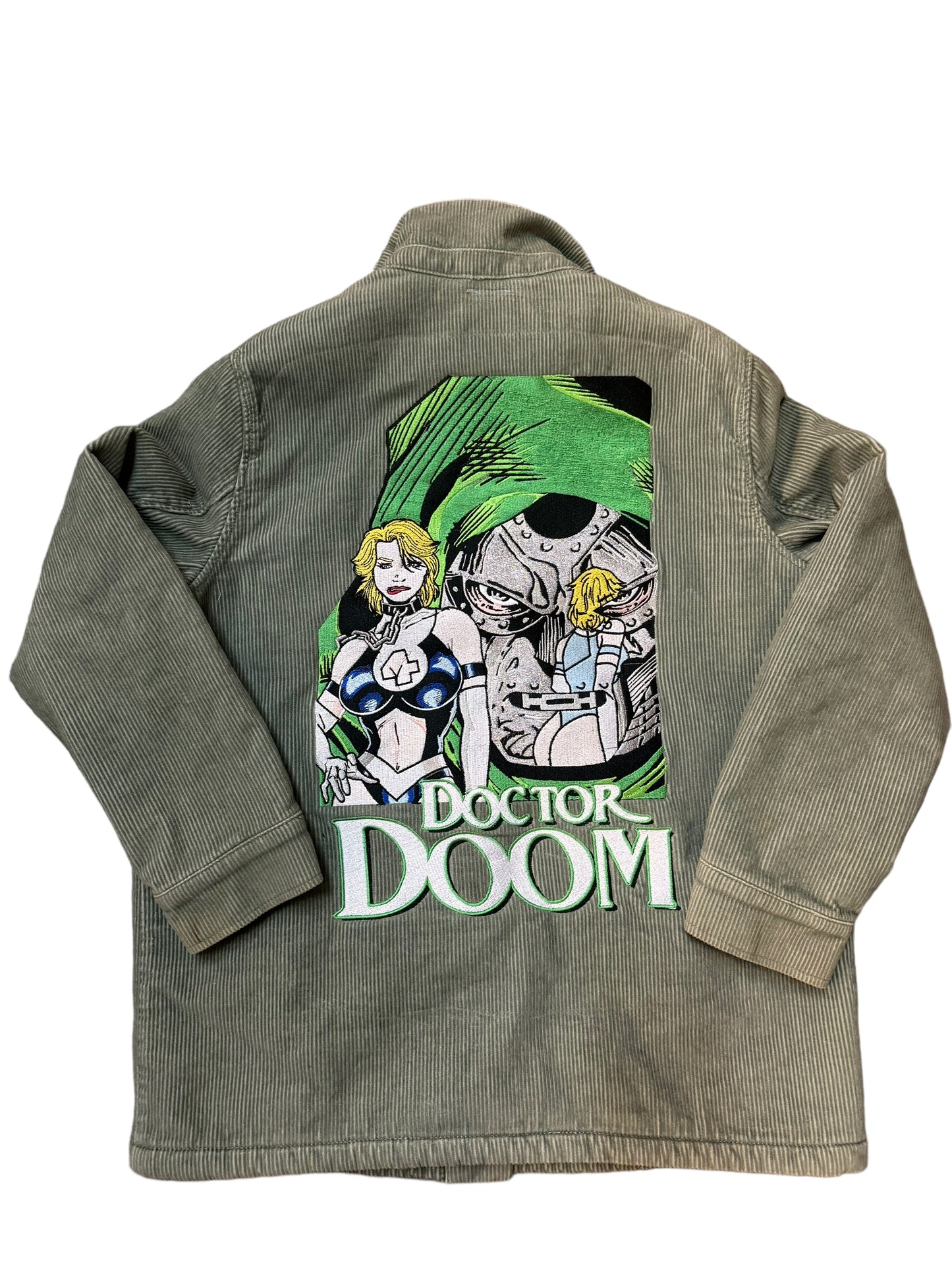 Dr.doom vintage corduroy jacket fur on the inside marvel comics rare