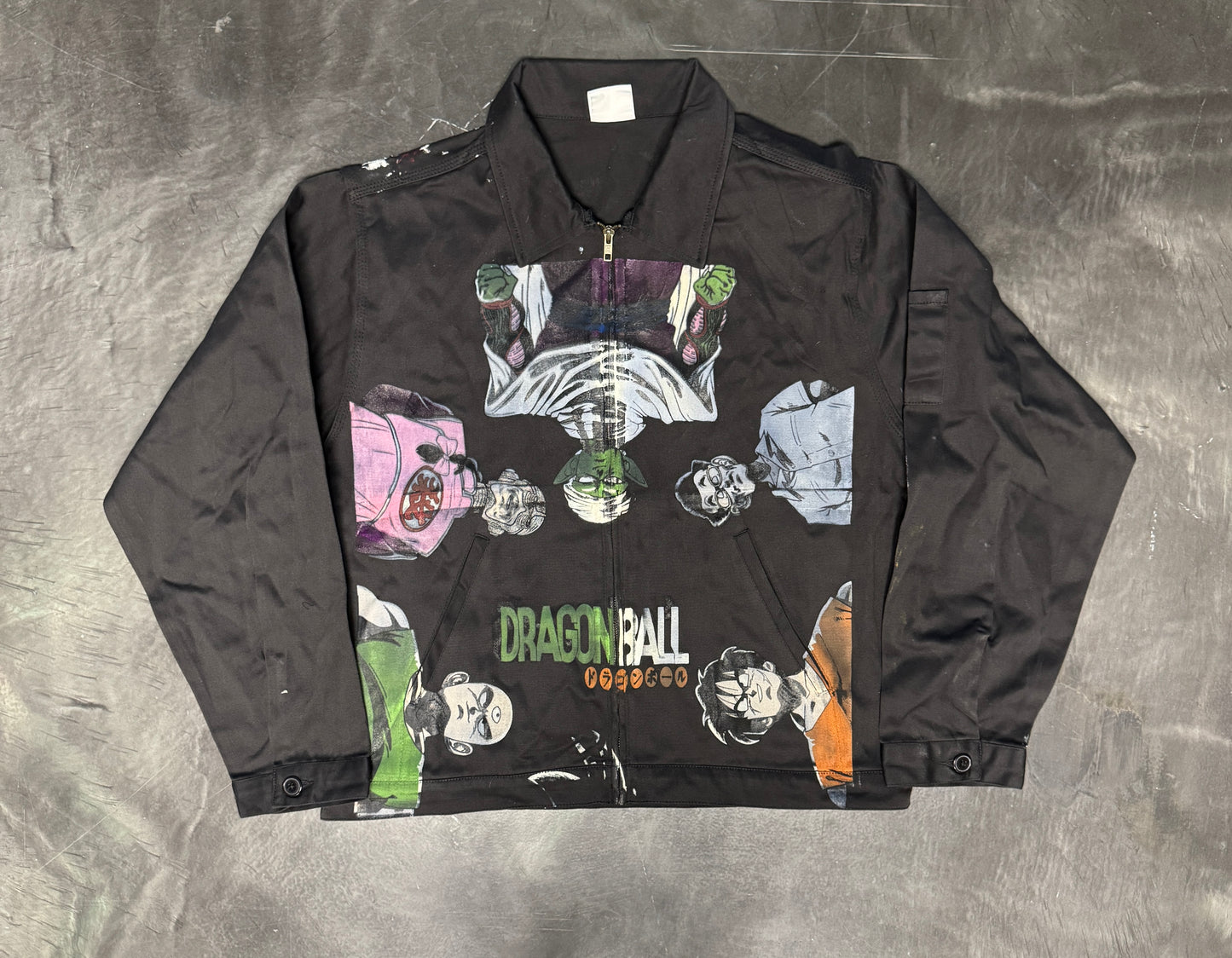(Black Friday) (Imperfections) Black Zip-Up - L- Dragonball saga