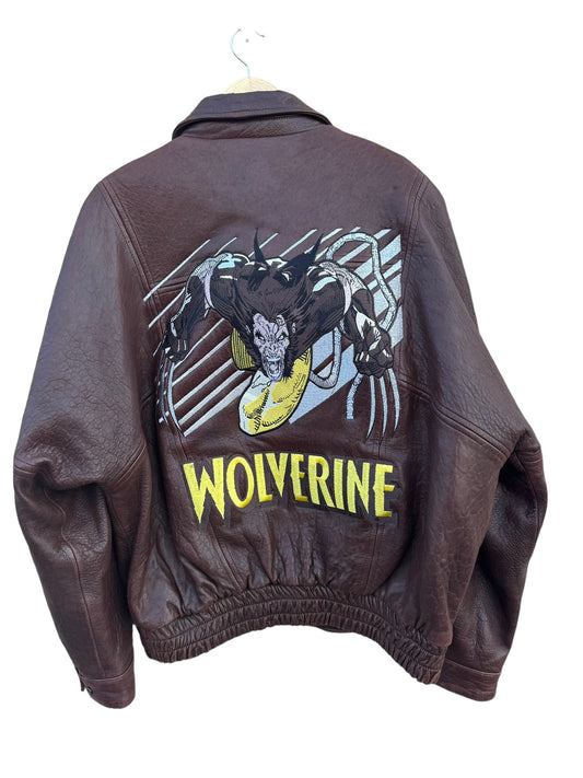 Leather brown Wolverine Jim Lee coat super rare x-men marvel rare
