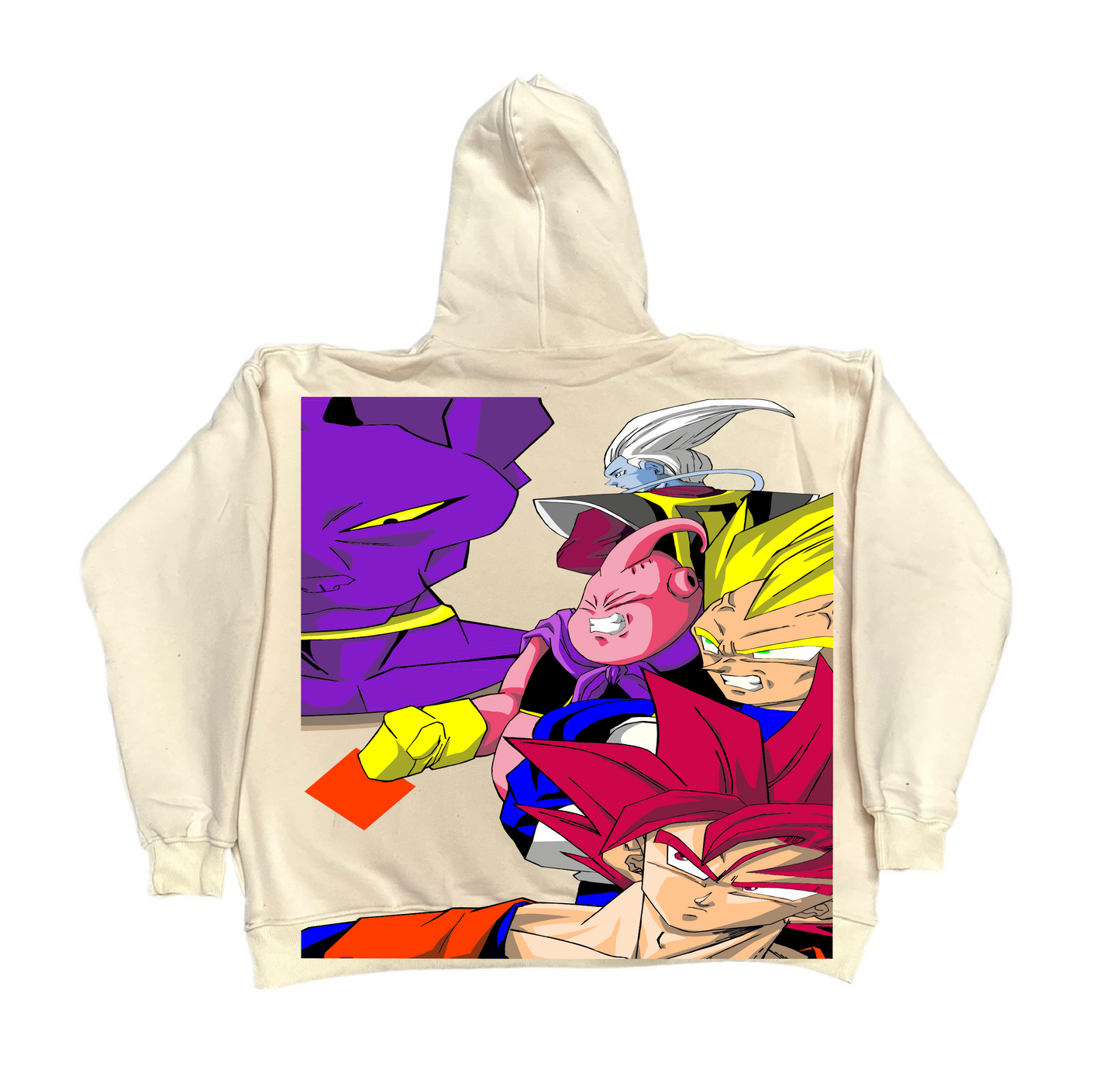 Cream - Premium Hoodie - SSJ GOD front - Berrus Games Back