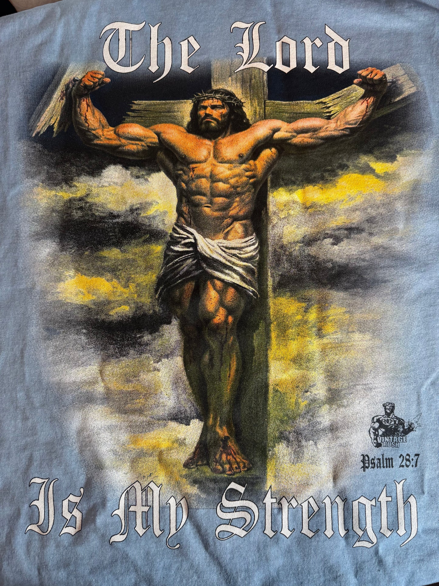 Blue Oil Wash - The Lord Jesus is My Strength - Shirt