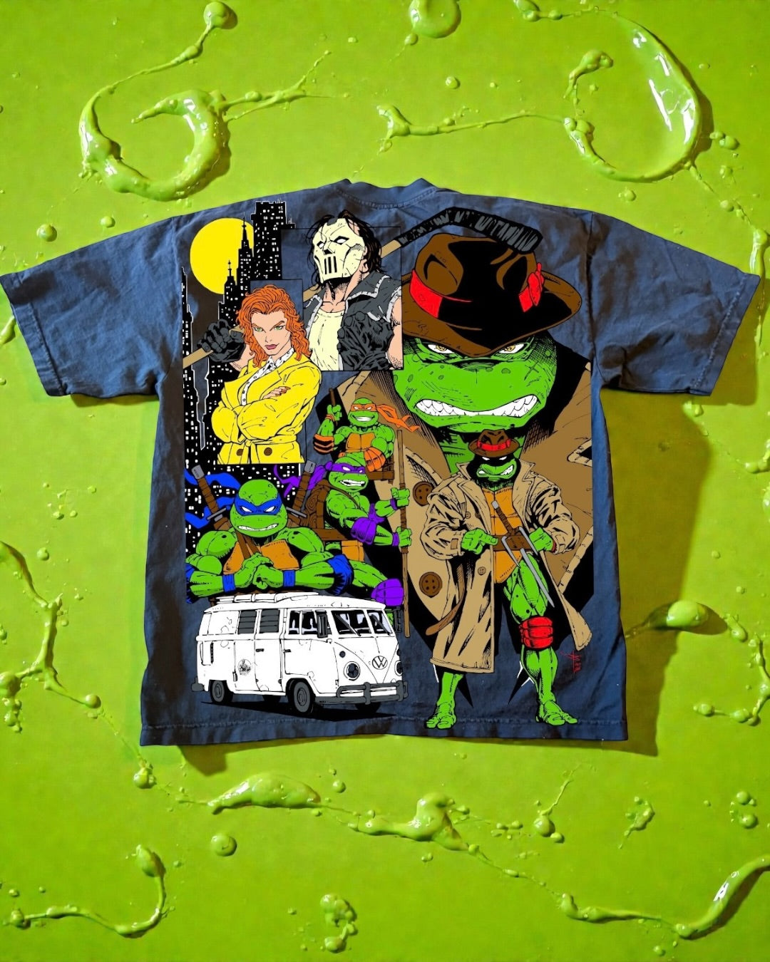 Black - TMNT World Tee & Trench coat Ralph Back hit