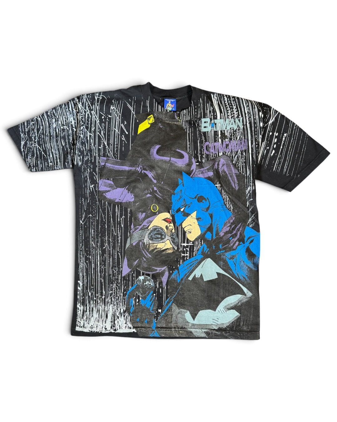 Black with White Rain Batman & Catwoman Variant Front and Back