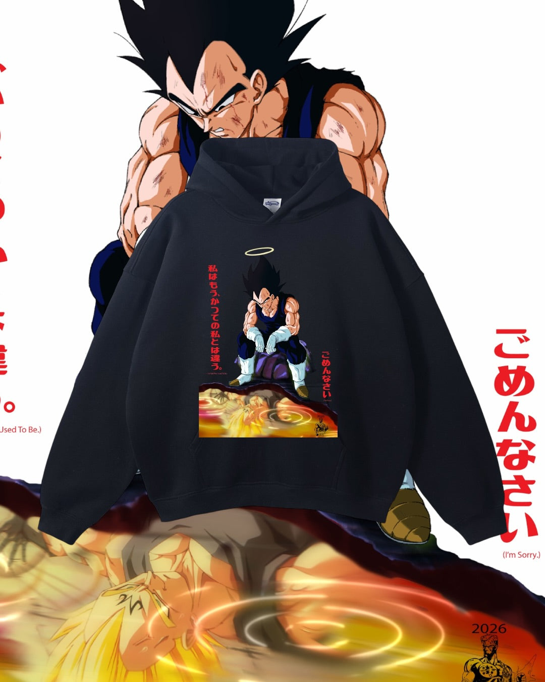 Black Hoodie -  Vegeta I’m Sorry