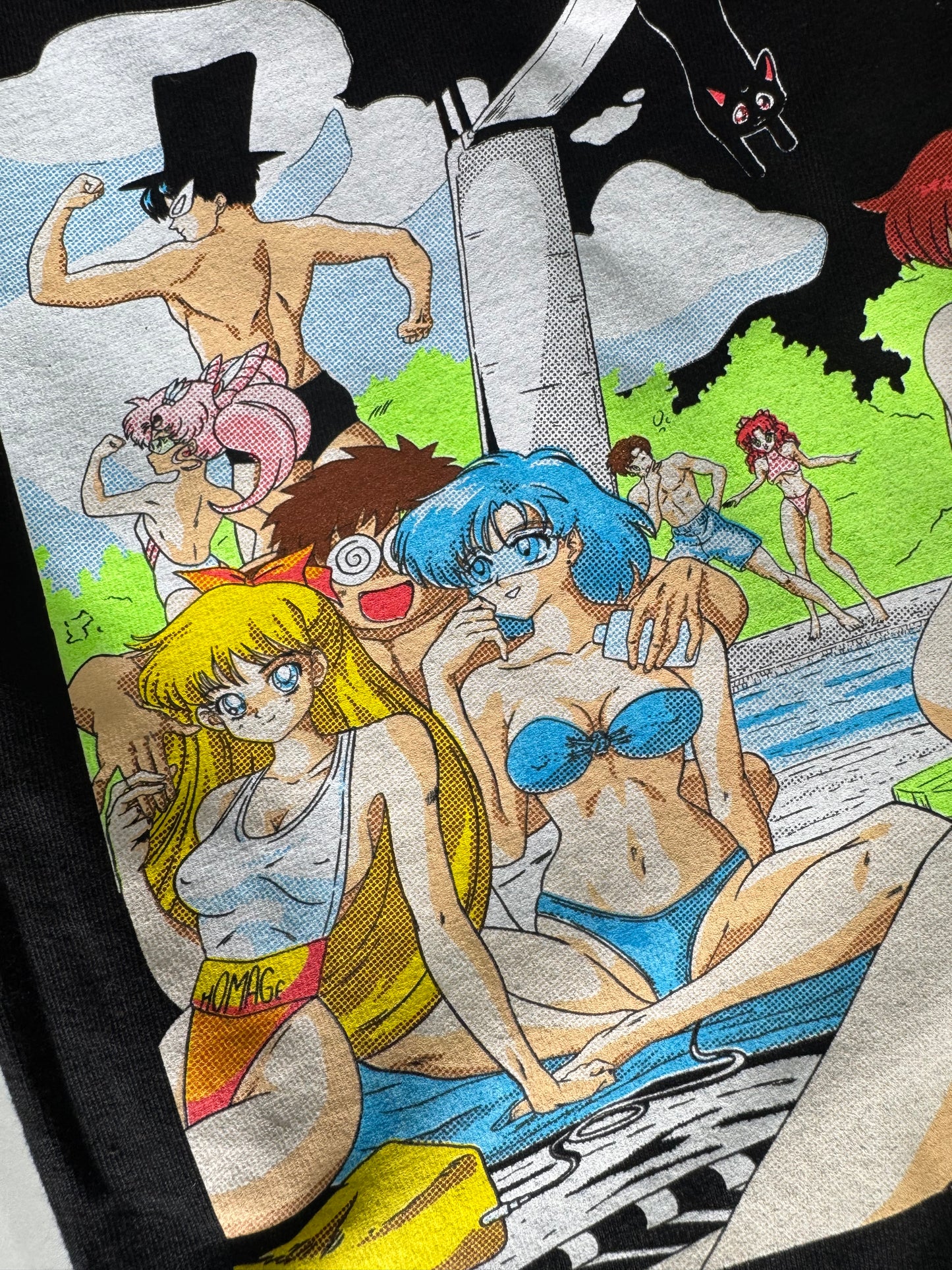 Mens Black - Sailor Moon Wish You Were Here