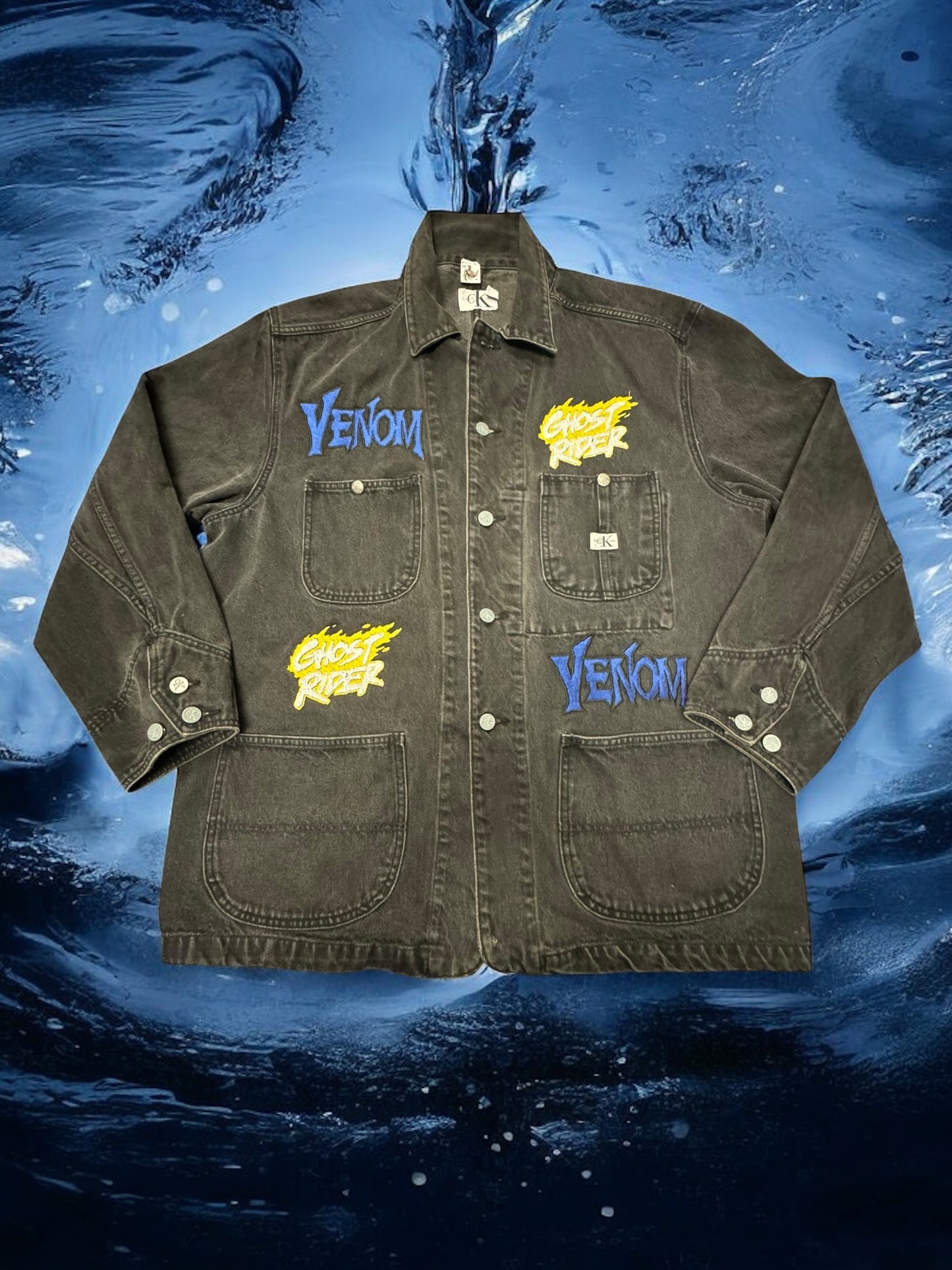 Faded Black Venom vs Ghost Rider CK Jacket