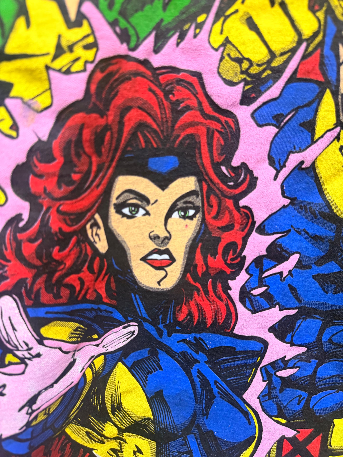 Black tie dye - X-Men Team Front & Beast & Gambit back