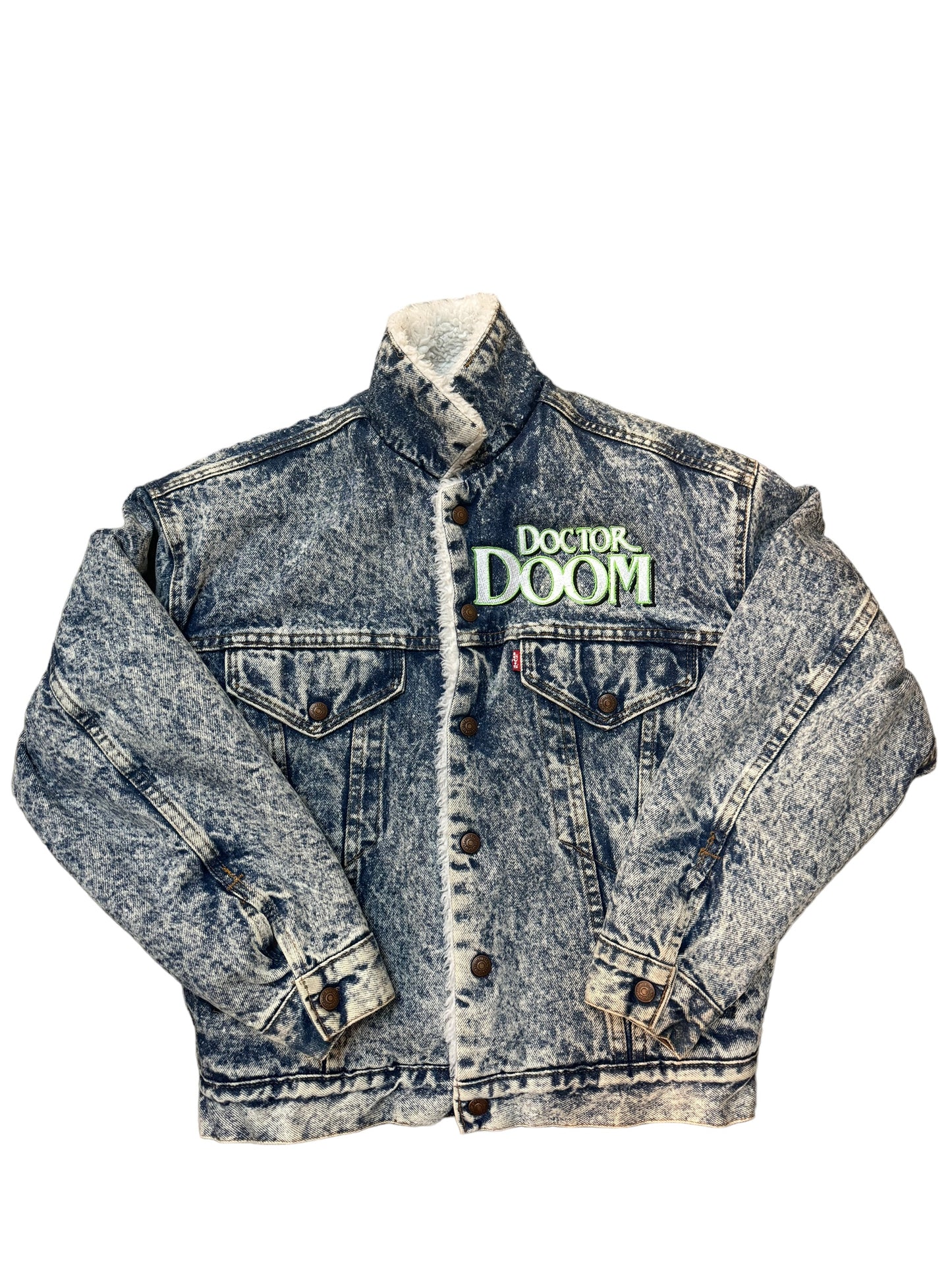 Levi’s Denim Jean coat vintage rare dr.doom marvel comics avengers X-men