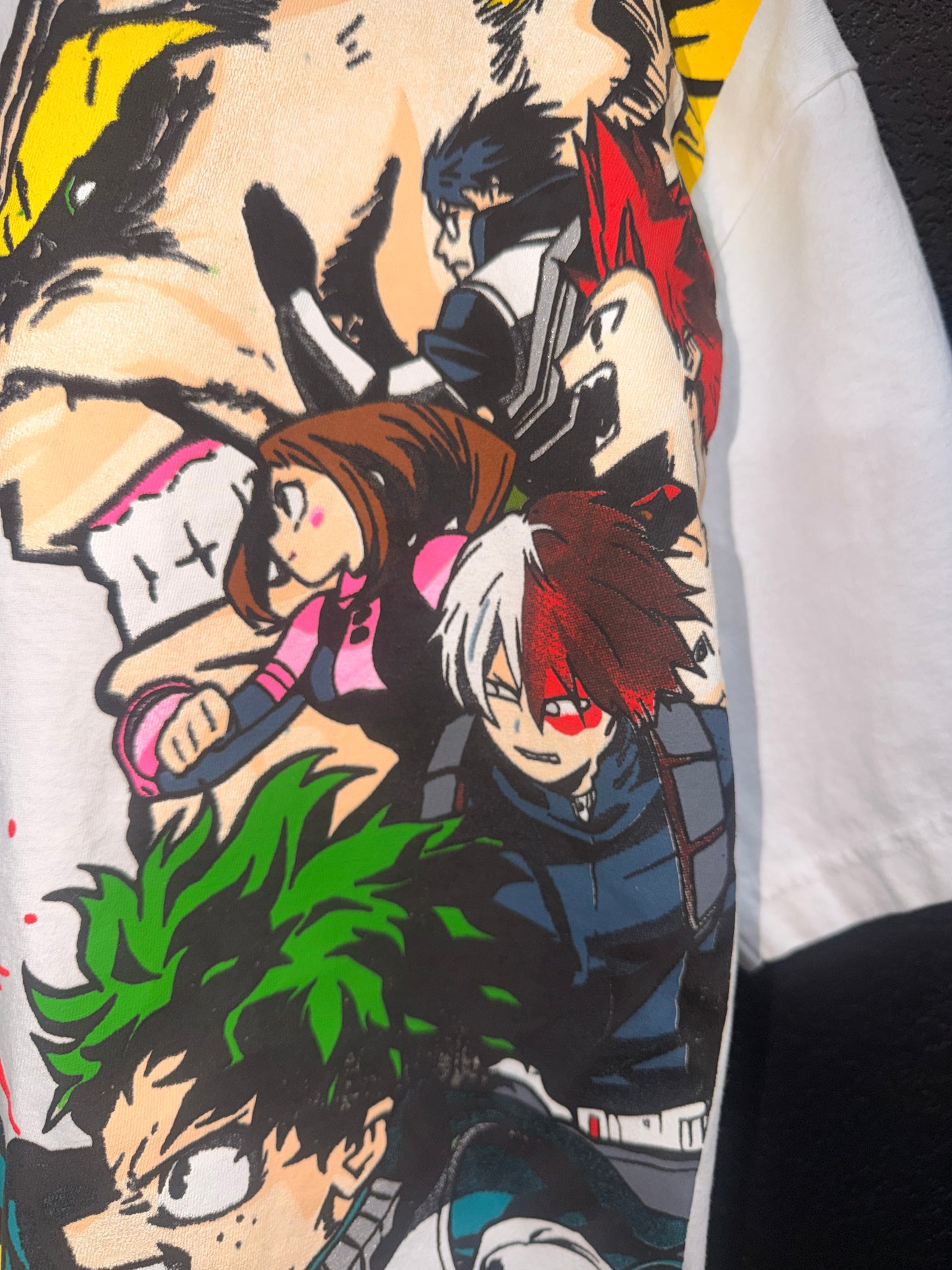 Cream Hoodie - My hero - Final conflict Front & All might vs one for all back