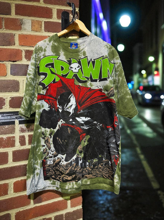 Green tie Dye  - Spawn Rocks! & Big face Back