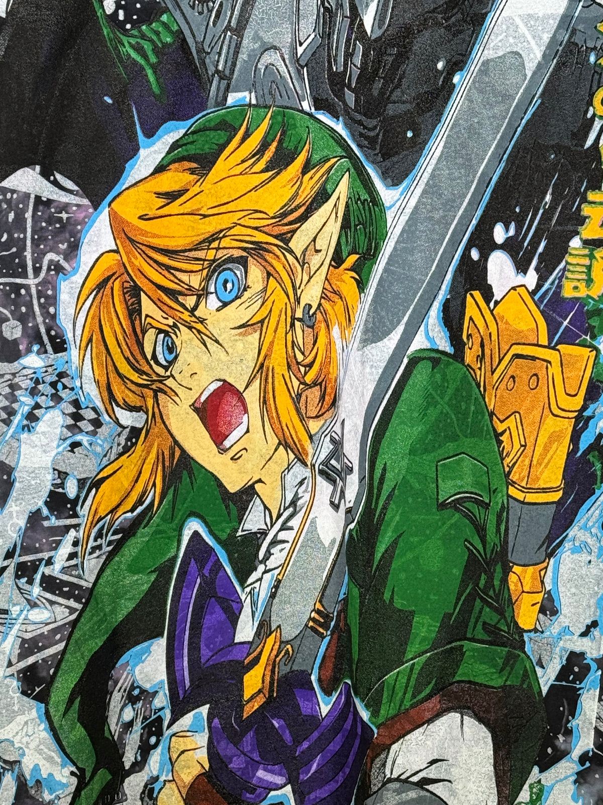 Galaxy Tie Dye - Master Sword Front - Links Back - Shirt