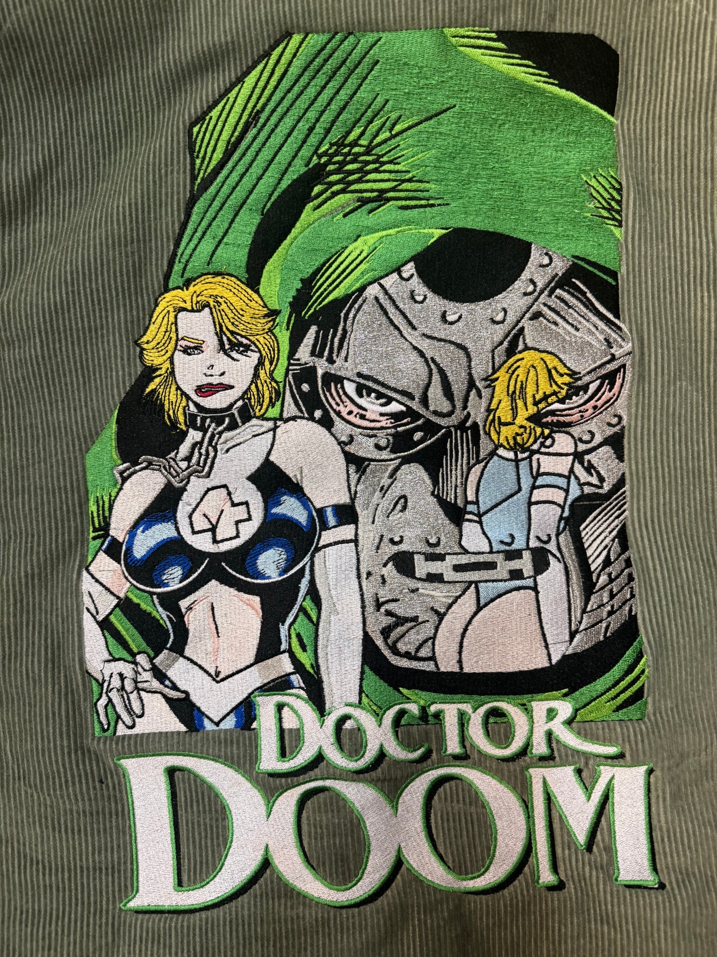 Dr.doom vintage corduroy jacket fur on the inside marvel comics rare