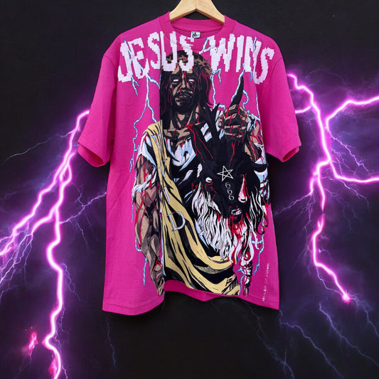 Pink  jesus wins Tee