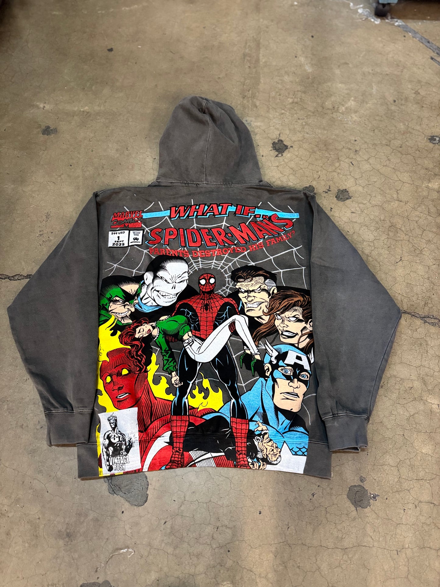 1of2 Faded Hoodie  - Stand Down Solider Front & What If Backpack