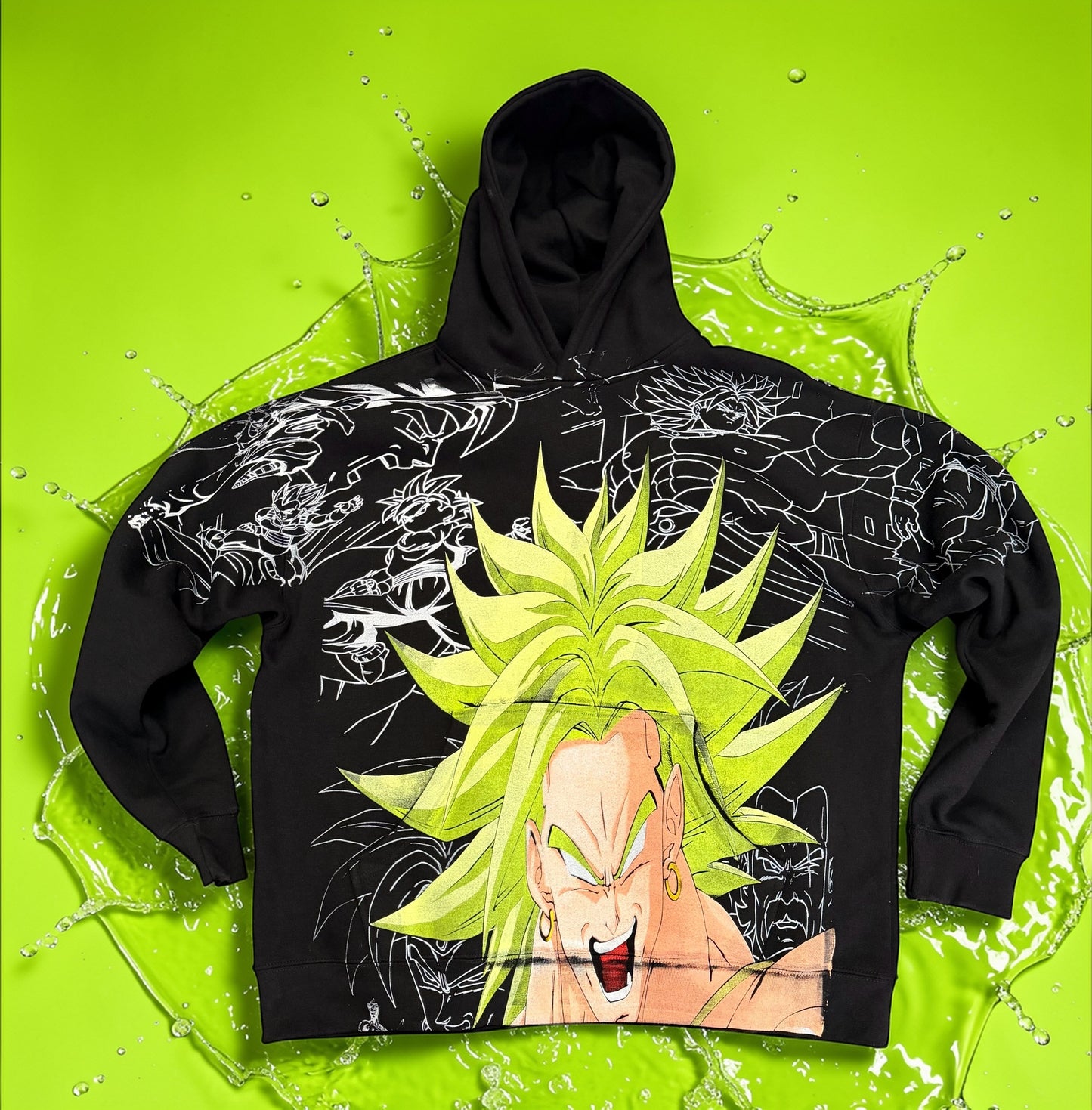 Black HOODIE  - Broly mega print