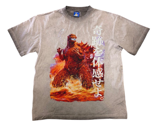 Black Oil Wash - Godzilla Shirt