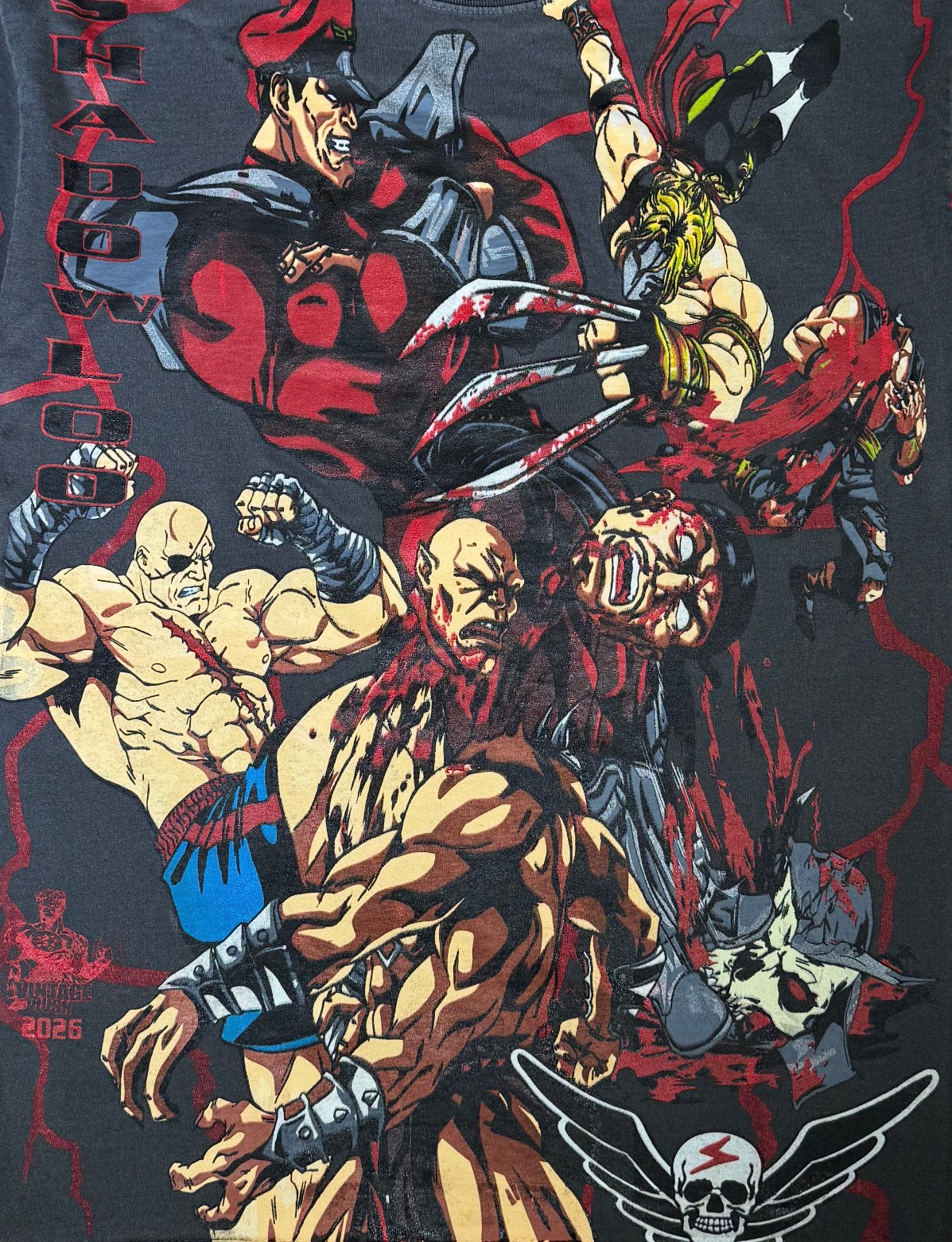Faded with Red Lighting - Ryu and Chun Li Front - Shadowloo Back