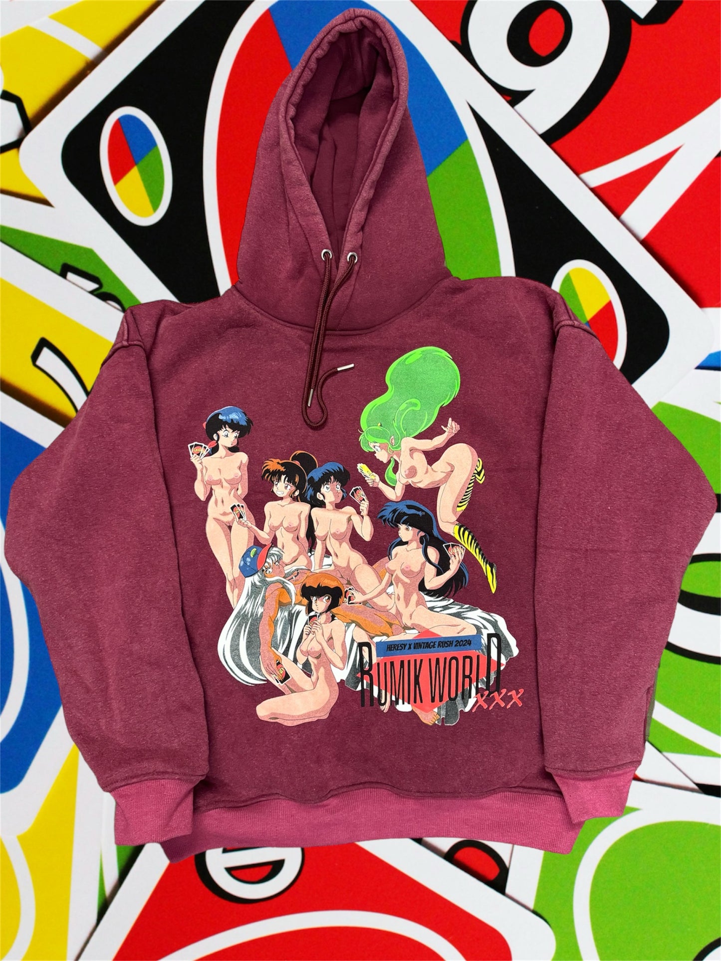 Burgundy Uno Babes Hoodie