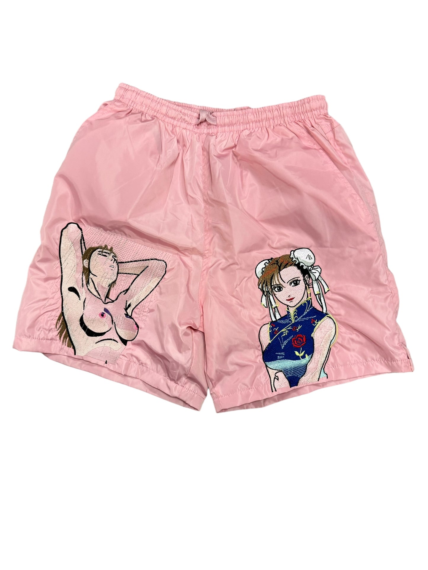 Pink- Showering Chun-Li Shorts