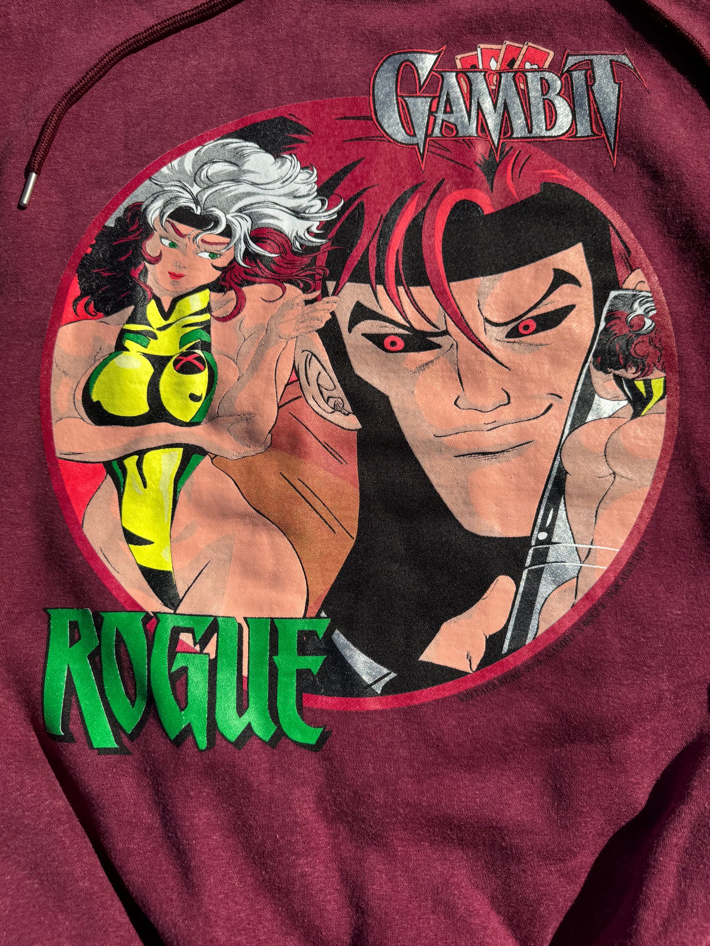 Burgundy - Reflection Rogue X Gambit Hoodie