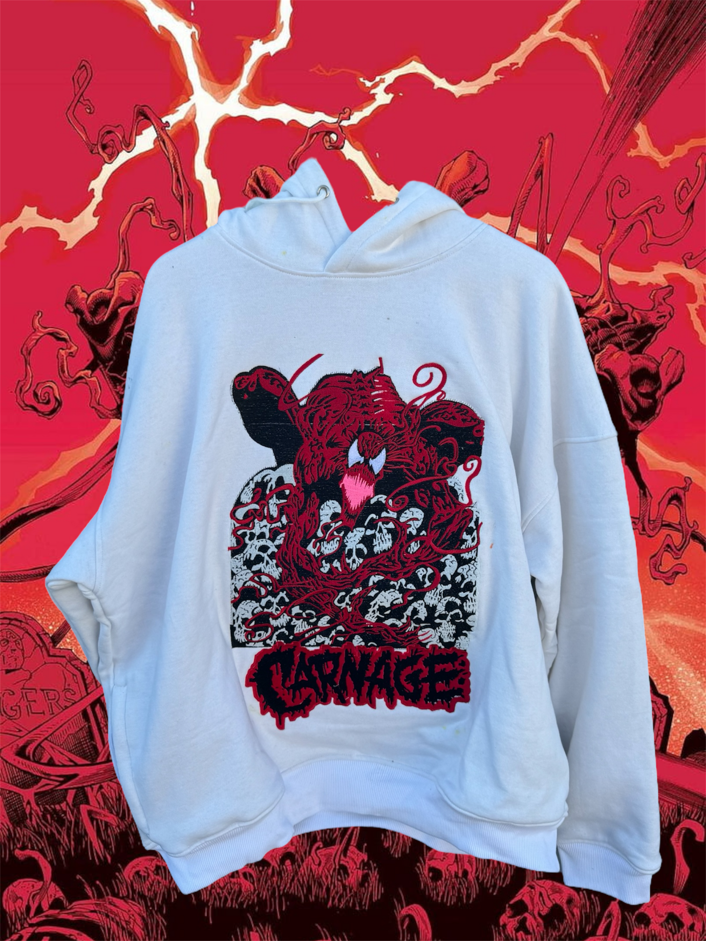 White Carnage Hoodie