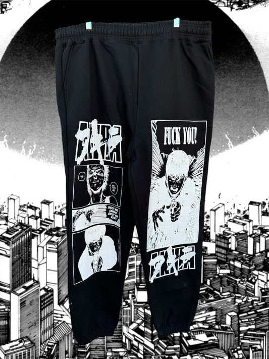 Black/White Akira Sweat Pants