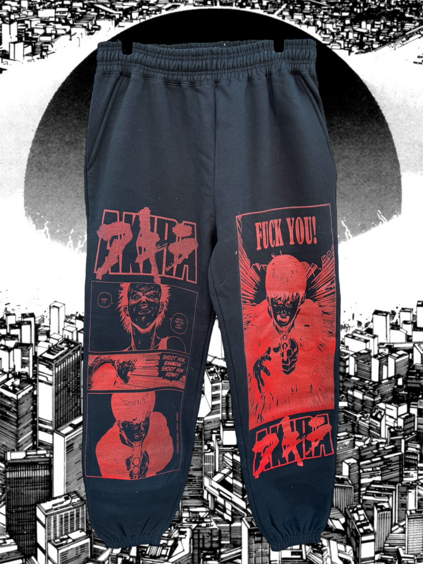 Black/Red Akira Sweat Pants