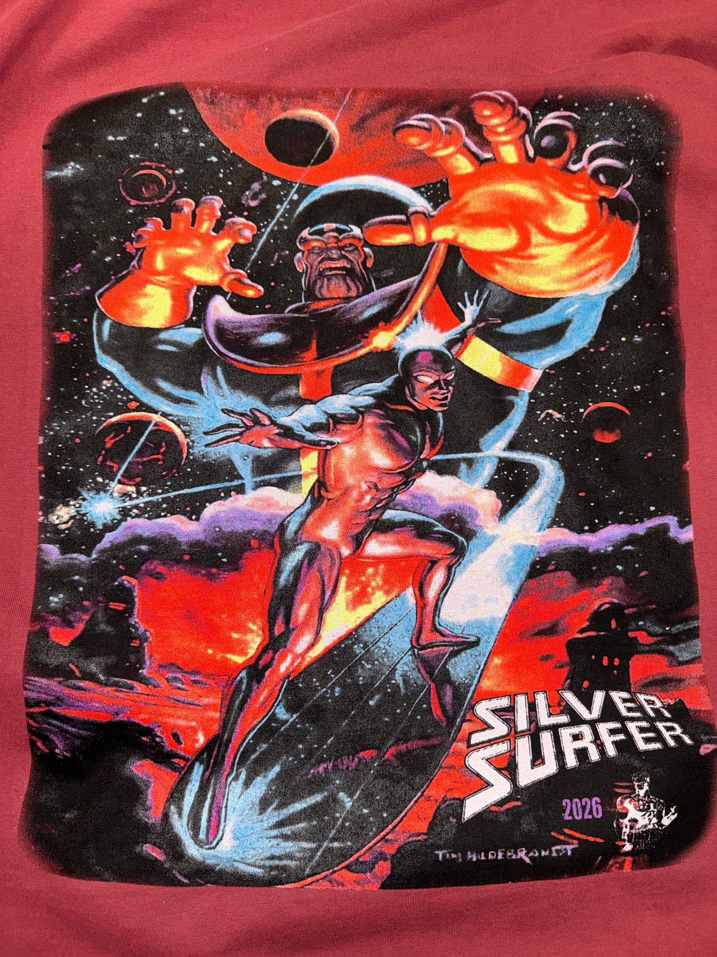 Red Oil Wash - Fatal Attractions Front - Silver Surface Back